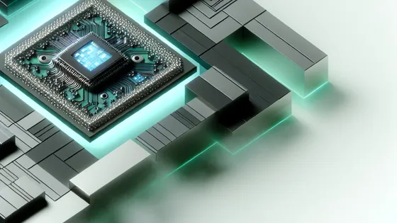 Abstract technology illustration suggesting semiconductor manufacturing, supply chains, and large-scale compute infrastructure.