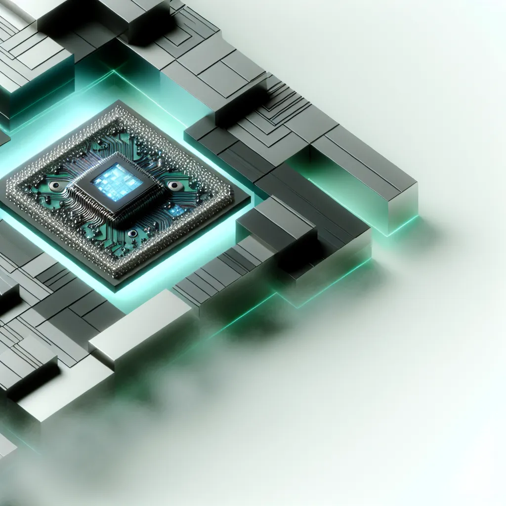 Abstract technology illustration suggesting semiconductor manufacturing, supply chains, and large-scale compute infrastructure.