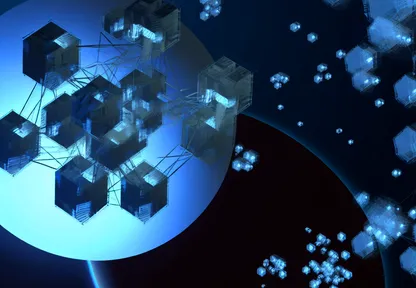 Abstract illustration representing orbital data centers and space computing infrastructure.