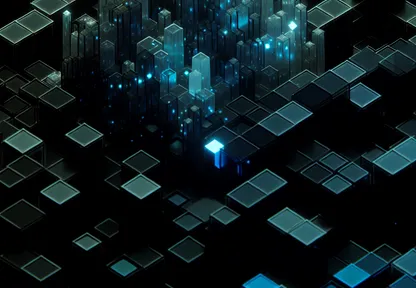 Abstract illustration representing defense simulation systems and autonomy software.