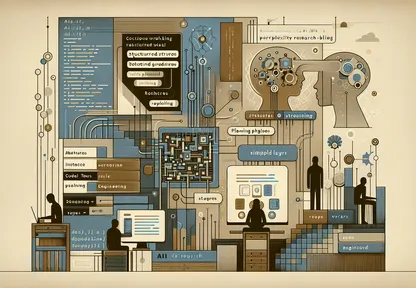 Abstract illustration representing AI-assisted software development workflows.