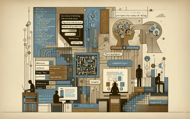 Abstract illustration representing AI-assisted software development workflows.