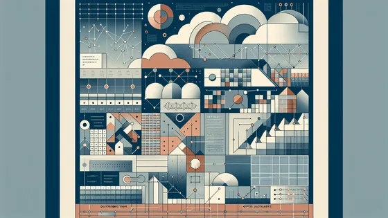 Abstract illustration representing research infrastructure and the flow of open scientific papers.